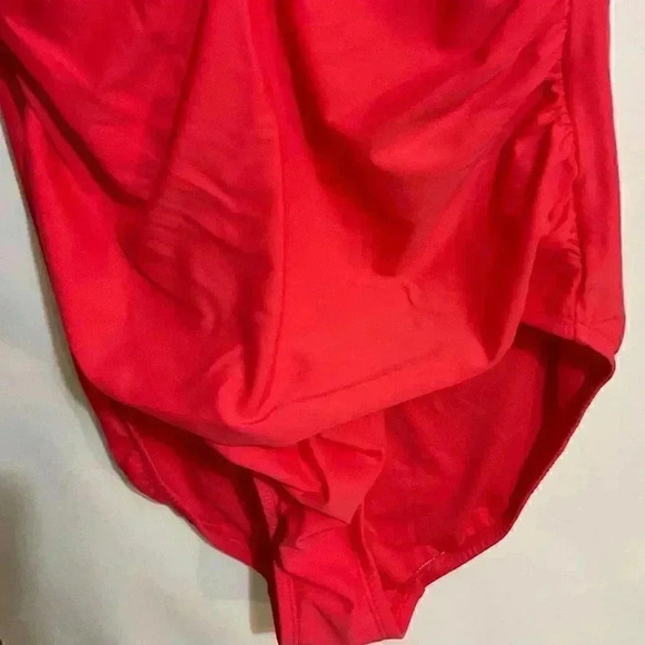 MERONA ONE PIECE SWIMSUIT SIZE LARGE-USED coral red - Picture 3 of 9